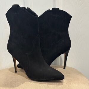 Express Black Heeled Ankle Boots